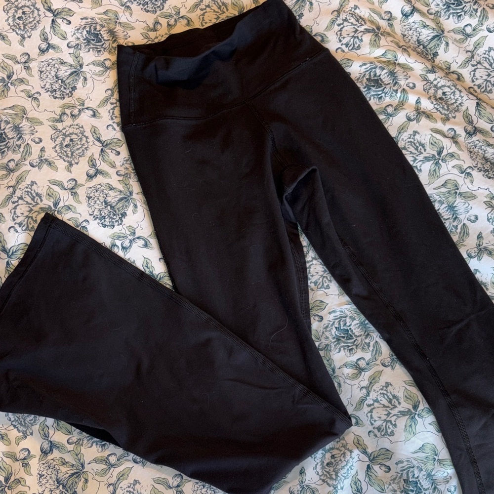 Aerie Black High-Rise Flare Leggings
